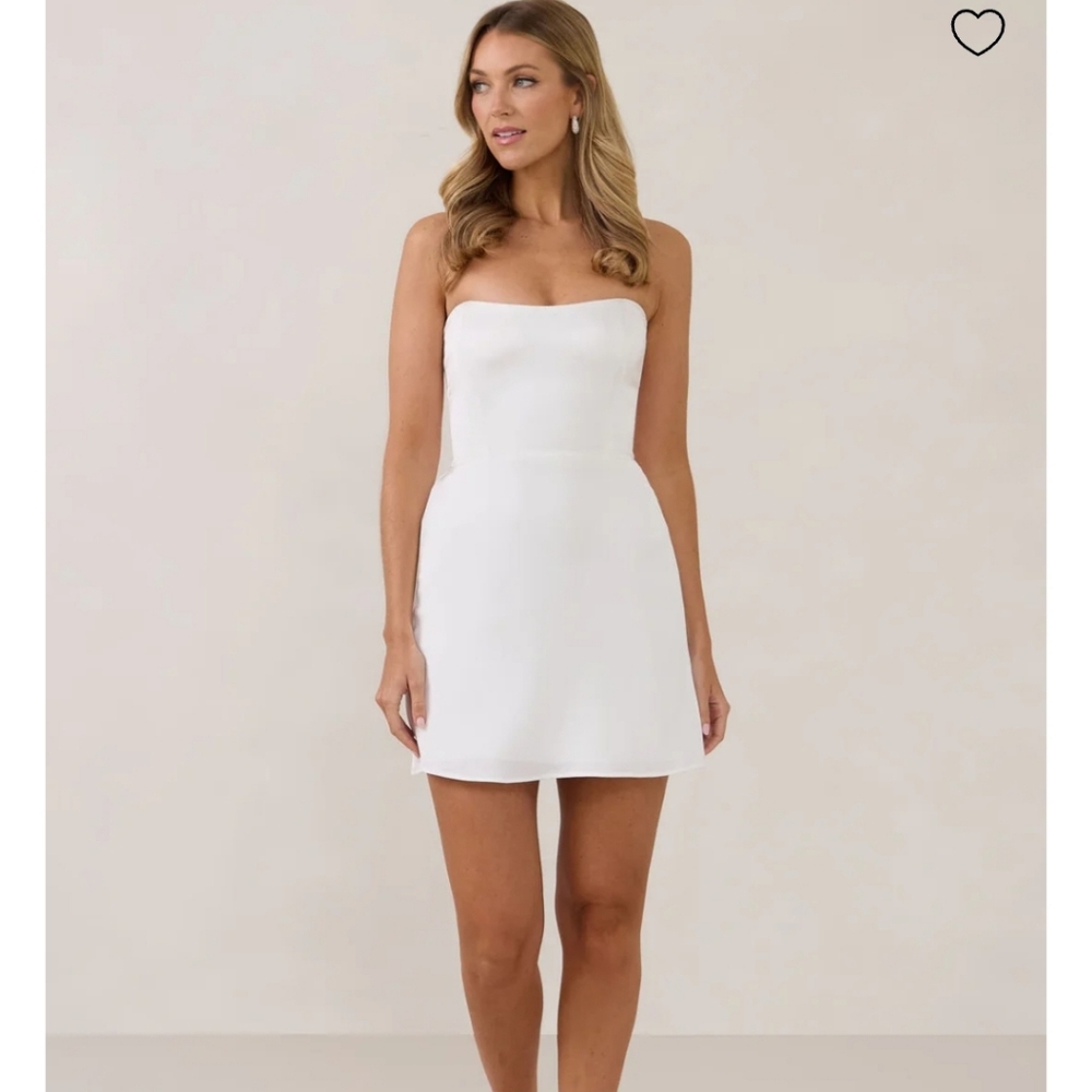 Park & Fifth Florence Mini Dress Off White
